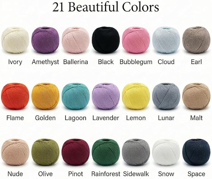 About Strings Totally Cotton Yarn - GOTS Certified Organic DK Weight - Luxuriously Soft, No Splitting - Perfect for Baby, Amigurumi, Knitting & Crochet - (200g/468 Yards) 100g/Ball (Golden)