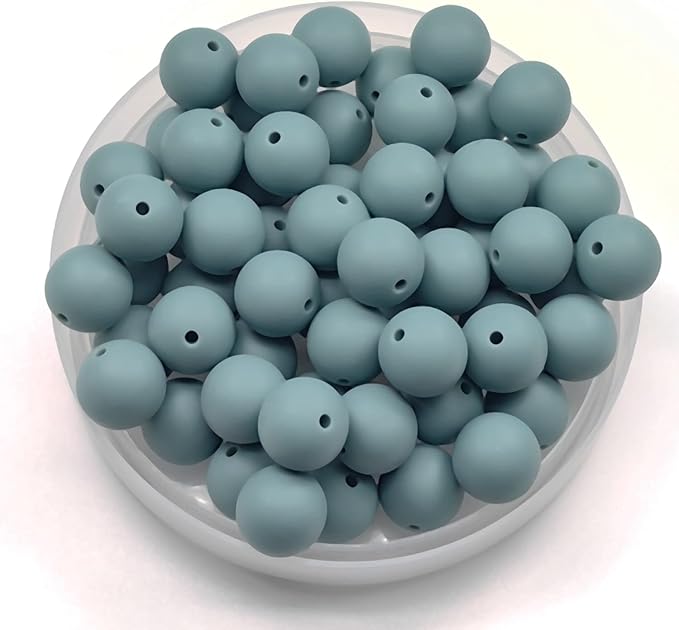 100Pcs 9mm Round Rubber Silicone Bead Bulk Loose Beads Gorgeous Making Kit for Keychain Tassels Necklace Bracelet Jewelry DIY Crafts Making