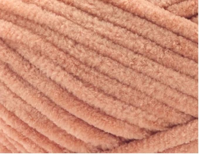 Premier Yarns Parfait Chunky Chenille 3.5 Oz 6 Super Bulky Weight 3 Pack Bundle with Bella's Stitch Place Holders (Apricot)