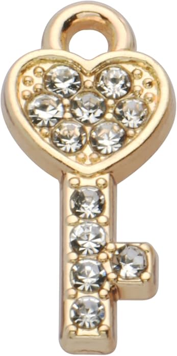 Pack of 20 Rhinestone Charms Gold Plated Pendants Pave Crystal Accessories for Necklace Bracelet Jewelry Making DIY Crafting