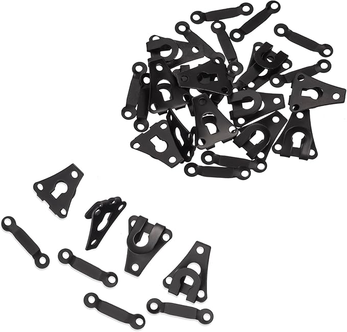 32 Set Sewing Hook and Eye Closure – Pants Clasp - Clothing Hook Fasteners - Bra Hooks Metal - Pants Clips for Waist - Set for Trousers Skirts Dresses Sewing DIY Craft Accessories - Black