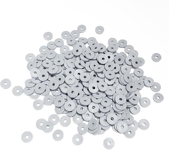 2000pcs Heishi Vinyl Beads Flat Round Polymer Clay Spacer Beads for Making Bracelet Necklace Earring Accessories DIY Handmade Craft(Gray, 6mm)