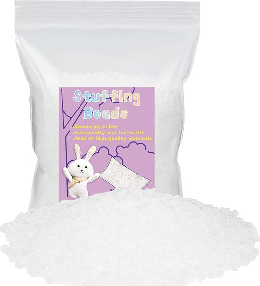 FTEVEN 350g / 12.3oz Stuffing Beads, Premium Plastic Weight Stuffed Beads, Polyethylene Filler Bead, Plastic Transparent Stuffing Bead for Filling Bean Bags, DIY Crafts