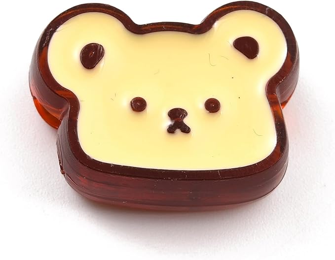 Ipotkitt 30 Pcs Transparent Acrylic Bear Beads with Enamel Cartoon Animal Spacer Beads Cute Bear Head Beads for DIY Bracelet Necklace Earring Supplies