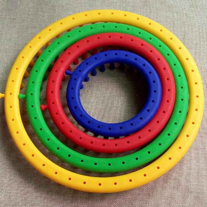 QUPA AM STORE JapanAmStore Round Knitting Loom Set Plastic Circle Knitting Loom for Hats Scarf Shawl (1 Set)