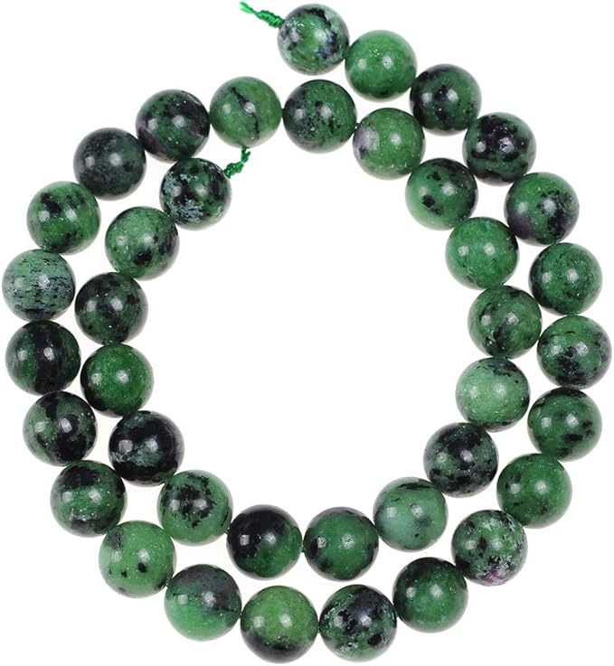 4mm Natural Ruby Emerald Gemstone Round Loose Beads Crystal Stone Bracelet Necklace Accessories Crafts for Jewelry Making DIY,1 Strand 15"