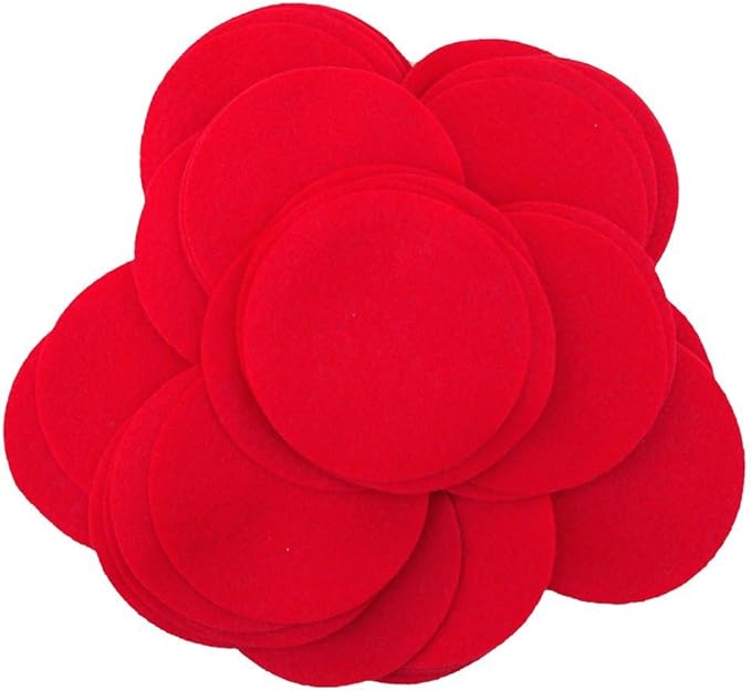 Playfully Ever After Red Craft Felt Circles (4 Inch - 19pc)