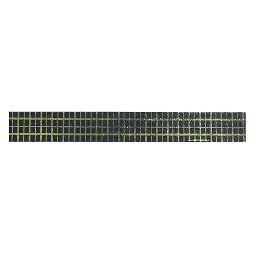 Wrapables Colorful Washi Masking Tape, Black and Metallic Gold Gingham