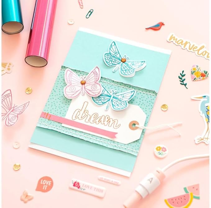 We R Memory Keepers, Foil Quill Starter Kit, Includes 3 Pens, 4 Adaptors, 3 Foil Rolls, 1 Washi Tape Roll, 1 Protective Plate, Compatible with Most Die Cutting Machines, Create Foil Transfer Projects
