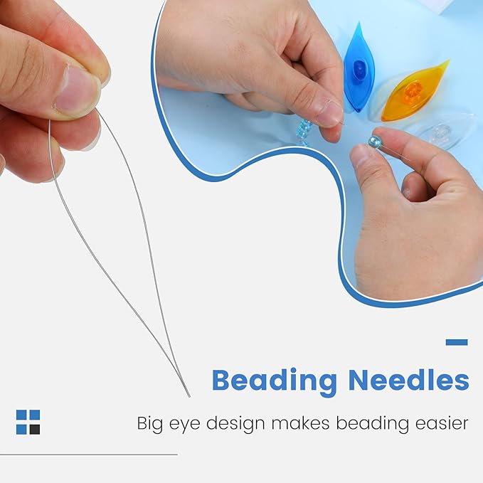 BUTUZE Tatting Shuttle Kit, 5 PCS Plastic Tatting Shuttle with Beading Needles Crochet Hooks Knitting Needles Big Eye Needles Tatting Needles for DIY Hand Lacemaking Craft Tool Weave Yarn Set