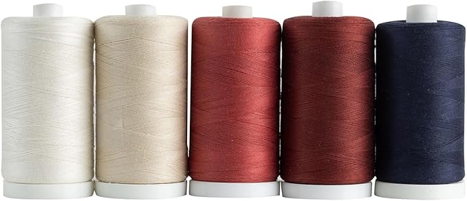 Connecting Threads 100% Cotton Thread Sets - 1200 Yard Spools (Set of 5 - Hometown Americana)