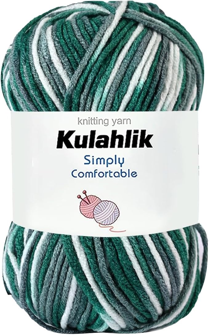 50g(1x50g) Acrylic Yarn for Crocheting and Knitting, Colorful Gradient Yarn Thread, 1 Rolls Skeins, Multicolor Hilo Acrílico, Perfect for DIY Crafts Project