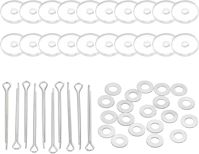 PATIKIL 10mm Doll Joints, 10 Set Removable Cotter Pin Joints Connector and Acrylic Tray for Bear Limbs Making Head Joints DIY Crafts Accessories