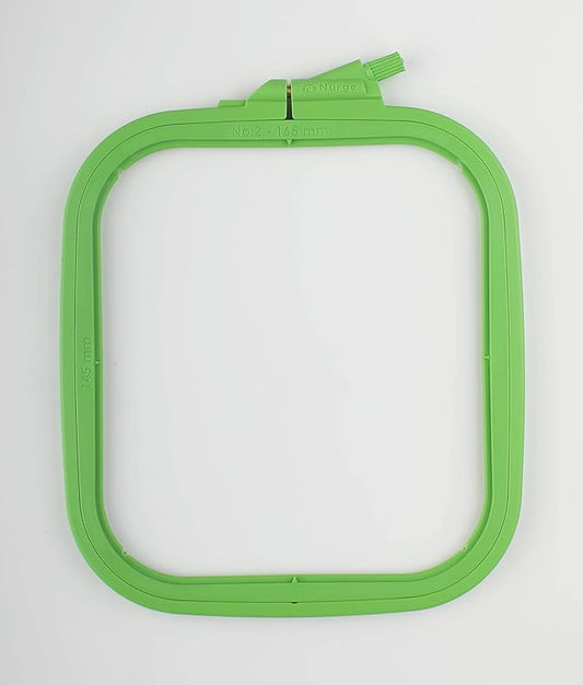 nurge green small (no:2) plastic square embroidery hoop, cross stitch hoops, punch needle hoop , diy craft sewing,abs plastic embroidery hoops