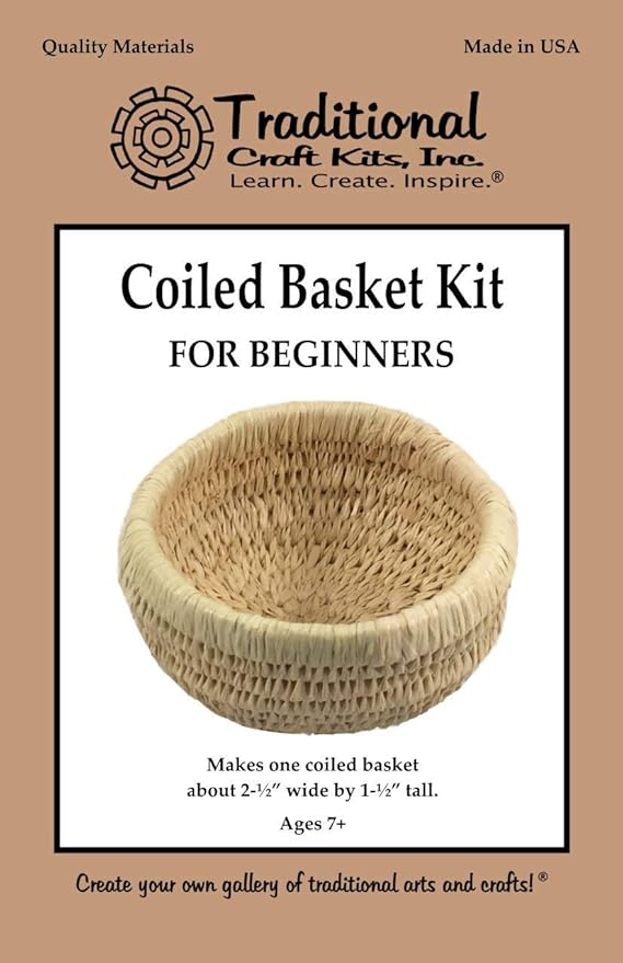 Traditional Craft Kits Beginner Basket Weaving Kit (Set of 6) - Basketry Weave Kit for Kids and Adults Complete with Basket Weaving Supplies and Instructional Booklets