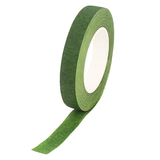 DECORA 1/2" Wide 3 Rolls Green Floral Stem Wrap Tapes for Bouquets and Brooch