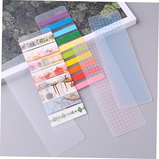 STOBOK 40pcs Washi Tape Storage Boards for Crafting Thick Rounded Corner Paper Tape Dispensers Organizer for Scrapbooking and Journals