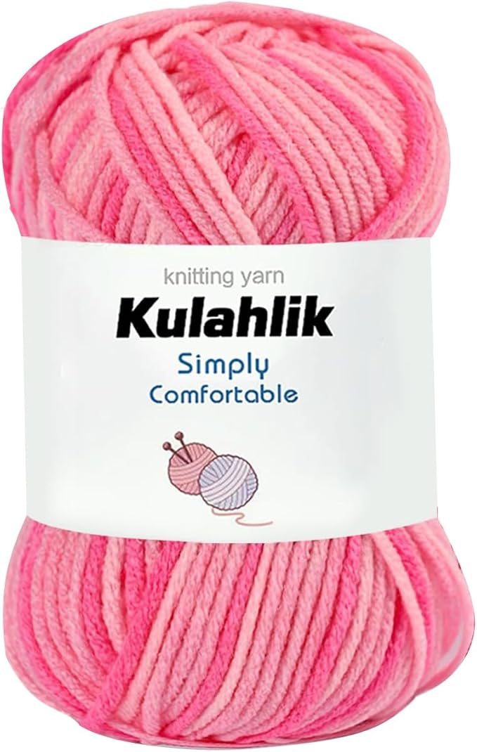 50g(1x50g) Acrylic Yarn for Crocheting and Knitting, Colorful Gradient Yarn Thread, 1 Rolls Skeins, Multicolor Hilo Acrílico, Perfect for DIY Crafts Project
