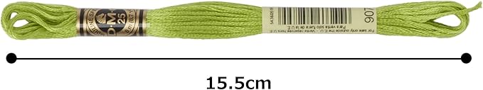 DMC 6-Strand Embroidery Cotton Floss, Light Parrot Green
