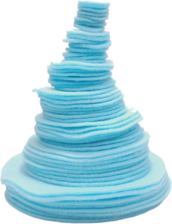 Playfully Ever After Light Blue Craft Felt Circles (Mixed Size Pack - 56pc)
