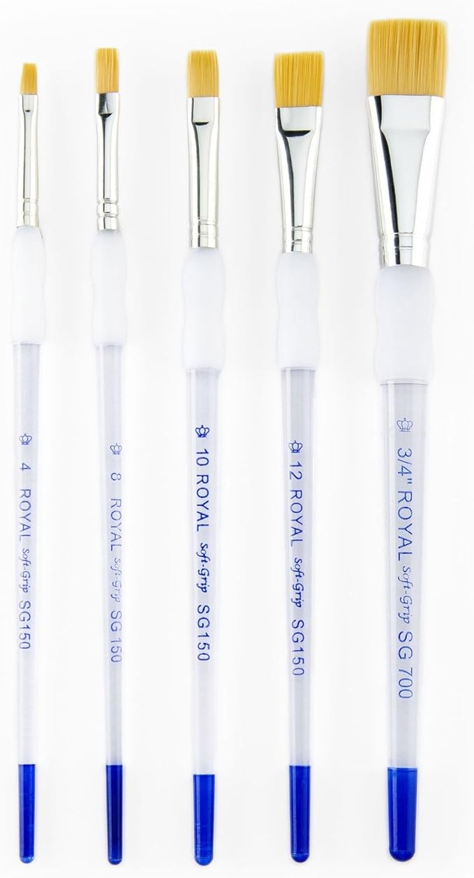 Royal & Langnickel SG-304 5 Piece Flat Brush Set