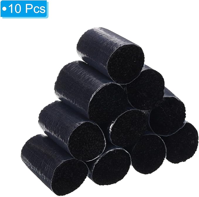 PATIKIL 10 Rolls Latch Hook Yarn, Latch Hook Kit Yarn Precut Hook Rugs Making Crochet Bundles for Latch Hook Rug Adults Beginners Tapestry DIY Craft, Black