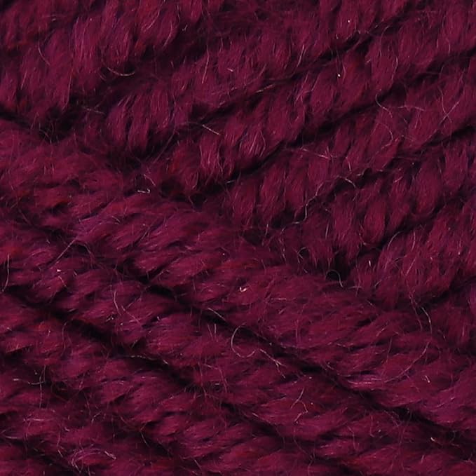Estako Megastar, (4 Skeins Pack) 75% Acrylic 25% Wool Yarn, Soft, Chunky Bulky Weight #5 for Crochet and Knitting (4 x 3.52 Oz) / (4 x 120 Yrds) (60609 - Aubergine)