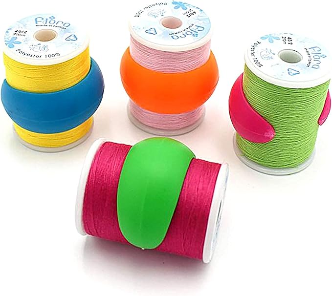 WUWEOT 100 Pack Thread Spool Savers, Spool Huggers Holder for Sewing & Embroidery Machines, Prevent Thread Tails from Unwinding
