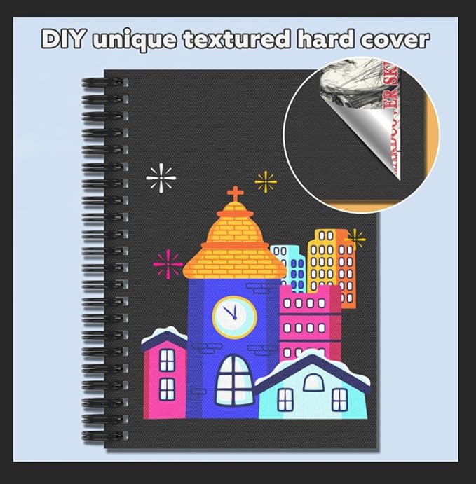 Joibabe 5.5" x 8.5" Sketch Book ，2 Pack 80-Sheets (68lb/100gsm)，Double-Sided Hardbound Sketchbook, Spiral Bound,Acid Free Paper Painting Drawing Writing Sketching Pad for Kids Adult Teens Girls Boys