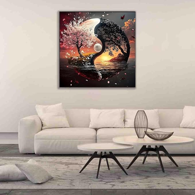 sun and moon cross stitch kits for adults beginner,flower counted cross stitch kits printed stitching cute patterns dimensions needlepoint art crafts embroidery kits for adults beginners