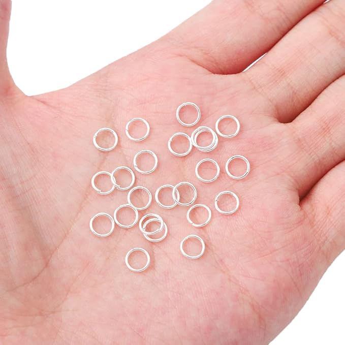 Silver Plated Jump Rings Non Tarnish 6mm 400pcs for Jewelry Making Findings