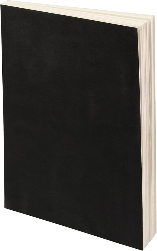 LayFlat Sketchbook - 8.27 x 11 Inches - Black Blank Note Book, 64 Sheets, Thick 100gsm Paper, for Drawing, Sketching, and journaling