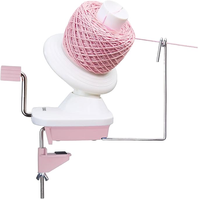 Olikraft Manual Yarn Winder | Yarn Ball Winder, Roller, Baller Crochet Spinner for Crocheting | Clamp for 1 3/4" Surfaces | Create Cakes up to 4oz