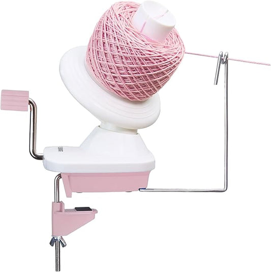 Olikraft Manual Yarn Winder | Yarn Ball Winder, Roller, Baller Crochet Spinner for Crocheting | Clamp for 1 3/4" Surfaces | Create Cakes up to 4oz