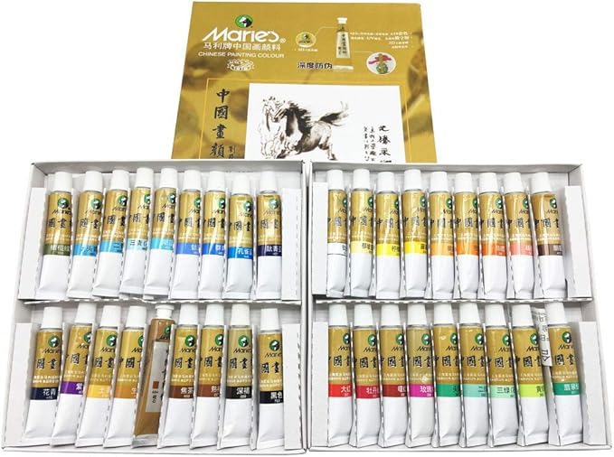 Easyou Marie Chinese Painting Color Tubes Pigment Water Color Big Size Watercolor Set 12mlx36colors