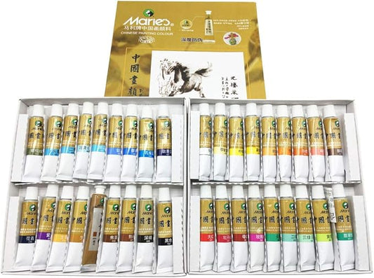 Easyou Marie Chinese Painting Color Tubes Pigment Water Color Big Size Watercolor Set 12mlx36colors