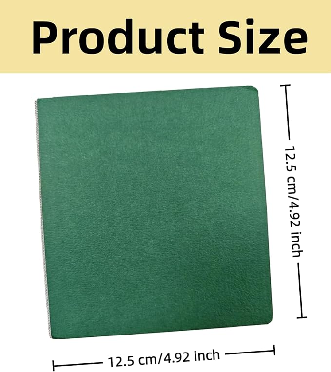 Hibmisy 2 Pack Sketchbook, 140LB/230GSM Drawing Paper, 58 Sheets Each, Sketch Book for Alcohol Markers, Watercolor, Acrylic Paint, Drawing & Quick Notes (Green, 5"x5")