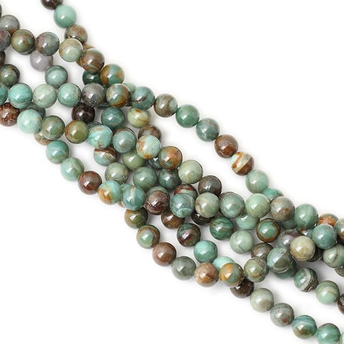 cheavian 35pcs 10mm natural dragon blood jade round loose beads stone beads for jewelry making 1 strand 15"
