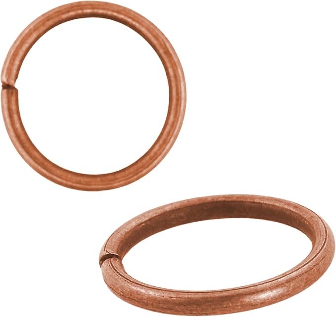 Mandala Crafts Assorted Antique Copper Color Jump Rings Jewelry Findings Metal O Rings for Jewelry Making Supplies - 400 10mm Small Open Jump Rings Kit for Necklace Earring
