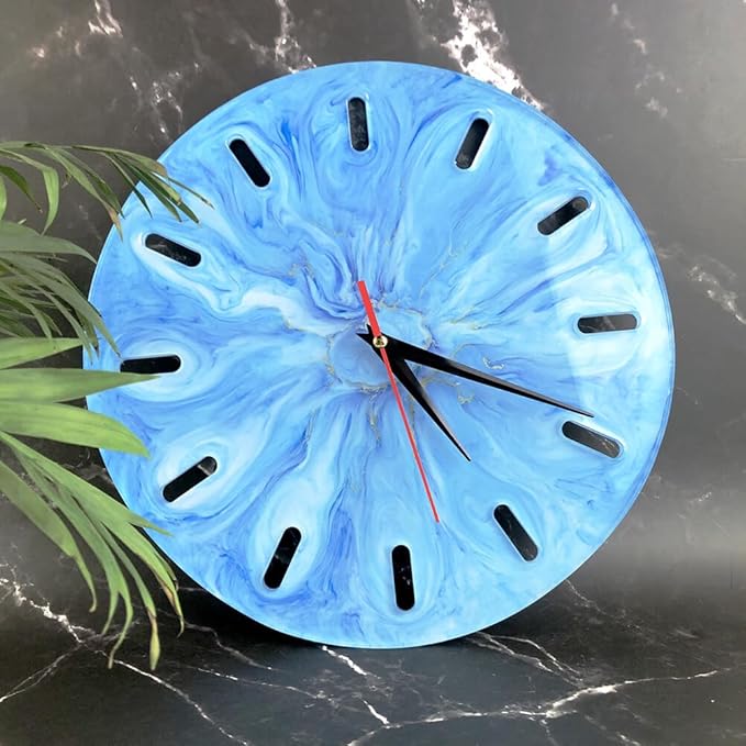Clock Molds for Resin Casting Round Clock Wall Decor Clock Silicone Mold with Clock Movement for Wall Clack Art Home Decoration Hanging Ornaments DIY Epoxy Resin Mold Kit