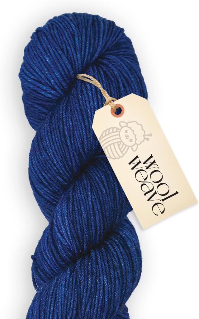 Superwash Merino Wool Yarn for Knitting & Crocheting - Premium Hand Dyed Yarn, 100gr, 240 Yards, Dk Weight - Luxurious, Soft & Durable Blue Yarn