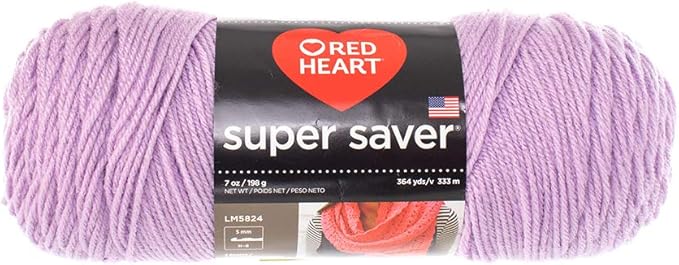 Craft County Size 4 (Medium) 100% Acrylic Fiber Yarn – Variety of Color and Pattern Options – Great for Crochet, Knitting, and Weaving (Pale Plum)