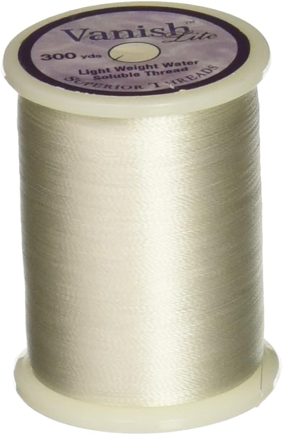 Superior Threads - Vanish-Lite Water Soluble Lightweight Thread for Quilting, 300 Yd. Spool