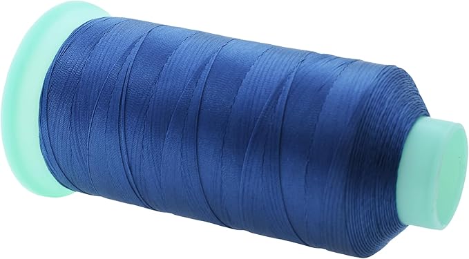 Mandala Crafts Size 69 210D T70 Bonded Nylon Thread - Denim 1500 YDs Tex 70 Heavy Duty Sewing Threads for Leather, Jeans, Weaving, Outdoor Marine Upholstery