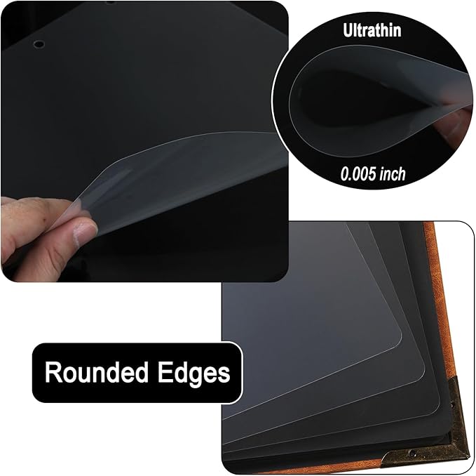 30 Sheets 9.84 x 10.24" Clear Insert Page Protectors Film - Exclusive Customized (NOT Pocket Non-adhesive) Acid Free Flexible Photo Sheet Divider, ONLY match ADVcer 10x10 Photo Album Scrapbooks