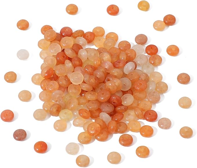 beadia natural red aventurine disk stone beads 4x2mm 160pcs rondelle loose semi gemstone beads for jewelry making design