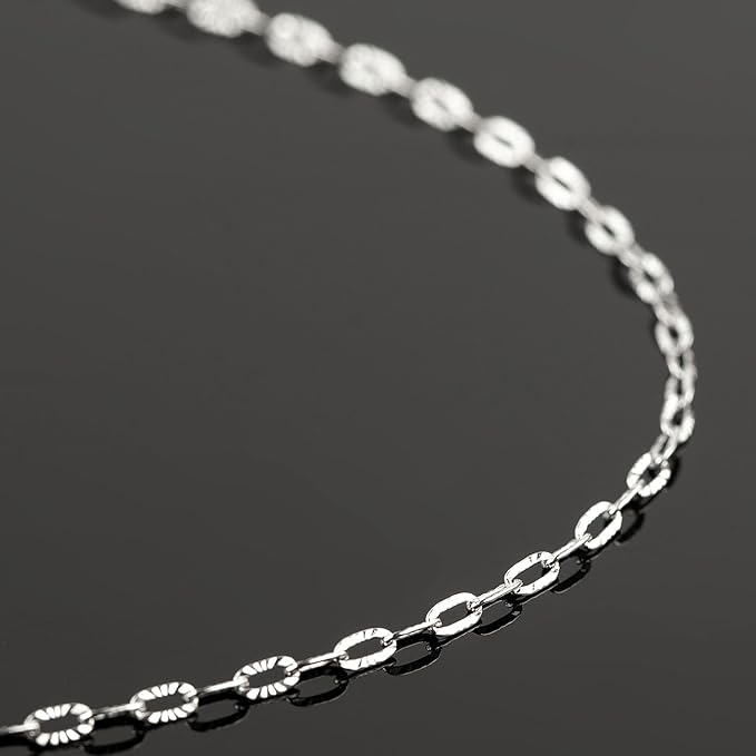 UMAOKANG 32.8 Feet Stainless Steel Jewelry Making Chains Embossed Cable Link Chain Necklace Bracelet DIY for Women Jewelry Chains Bulk