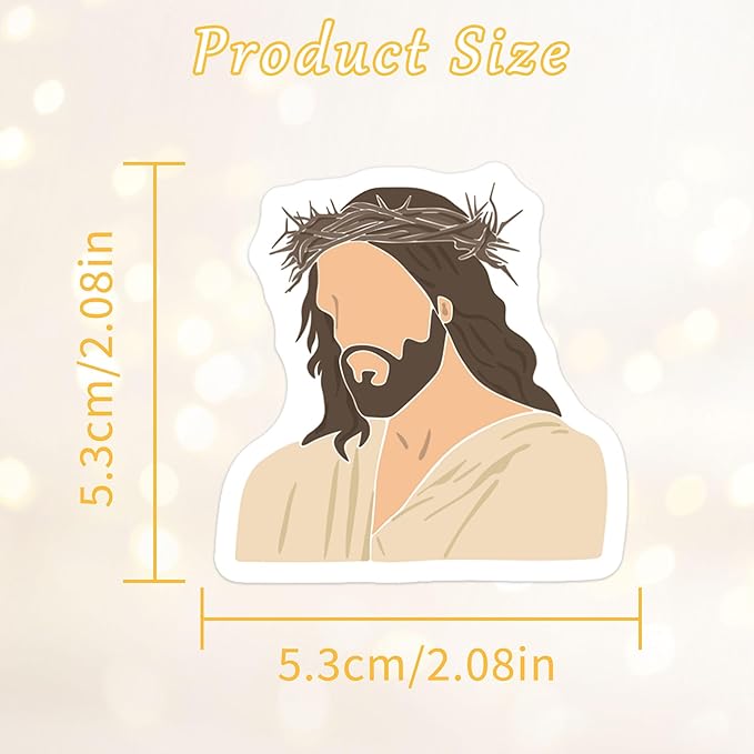 100 Pcs Religious Jesus Stickers, Christian Sticker Decals for Water Bottles Journals Laptops, Faith-Based God Sticker and Cross Designs, Catholic and Christian Gifts for Kids and Adults