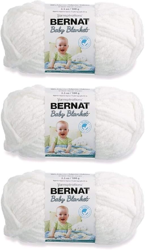 Bernat Baby Blanket Yarn (3-Pack) White 161103-30053