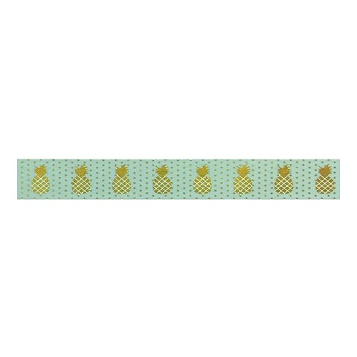 Wrapables Colorful Washi Masking Tape, Golden Pineapple Mint